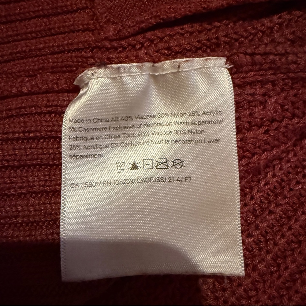 Lululemon Cashlu Sweater Wrap Cardigan in Heathered‎ Mulled Wine Sz S - Picture 8 of 14
